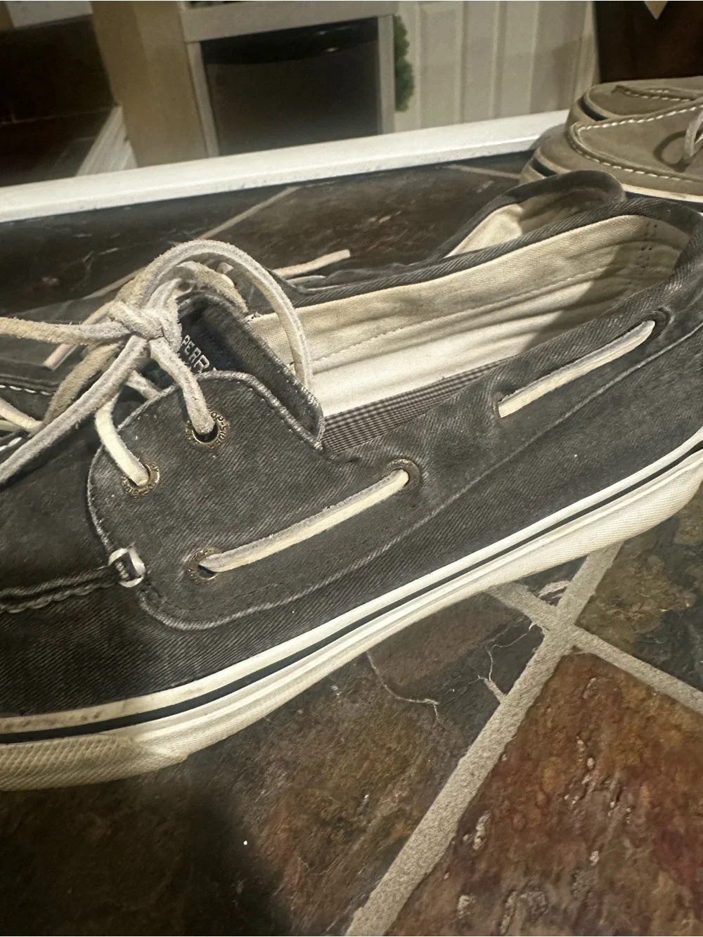 Sperry Boat Shoe - Gray Canvas Men’s Deck Shoe 11M